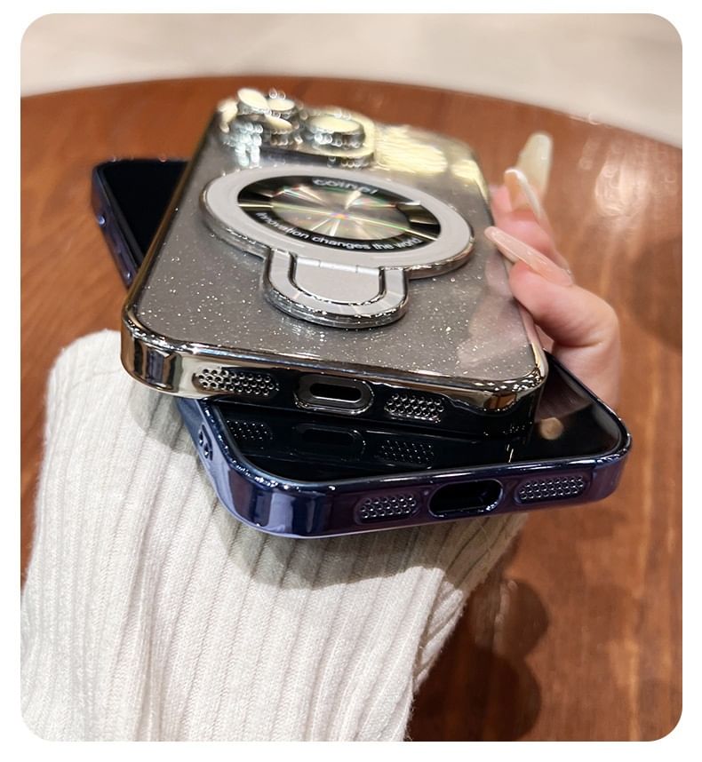 Phone Stand Case Ring Glitter