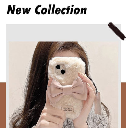 Chenille Bow Case Phone