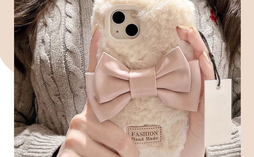Chenille Bow Case Phone