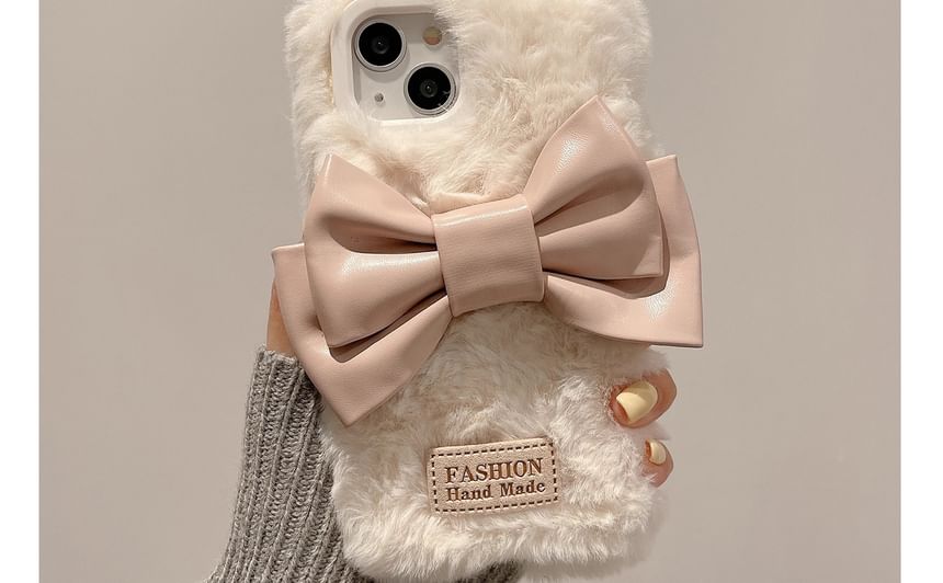 Chenille Bow Case Phone