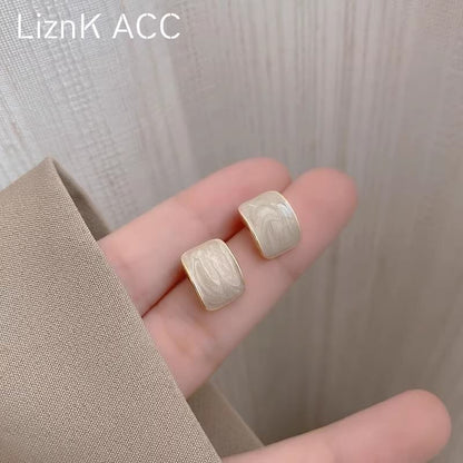 Glaze Alloy Earring Stud