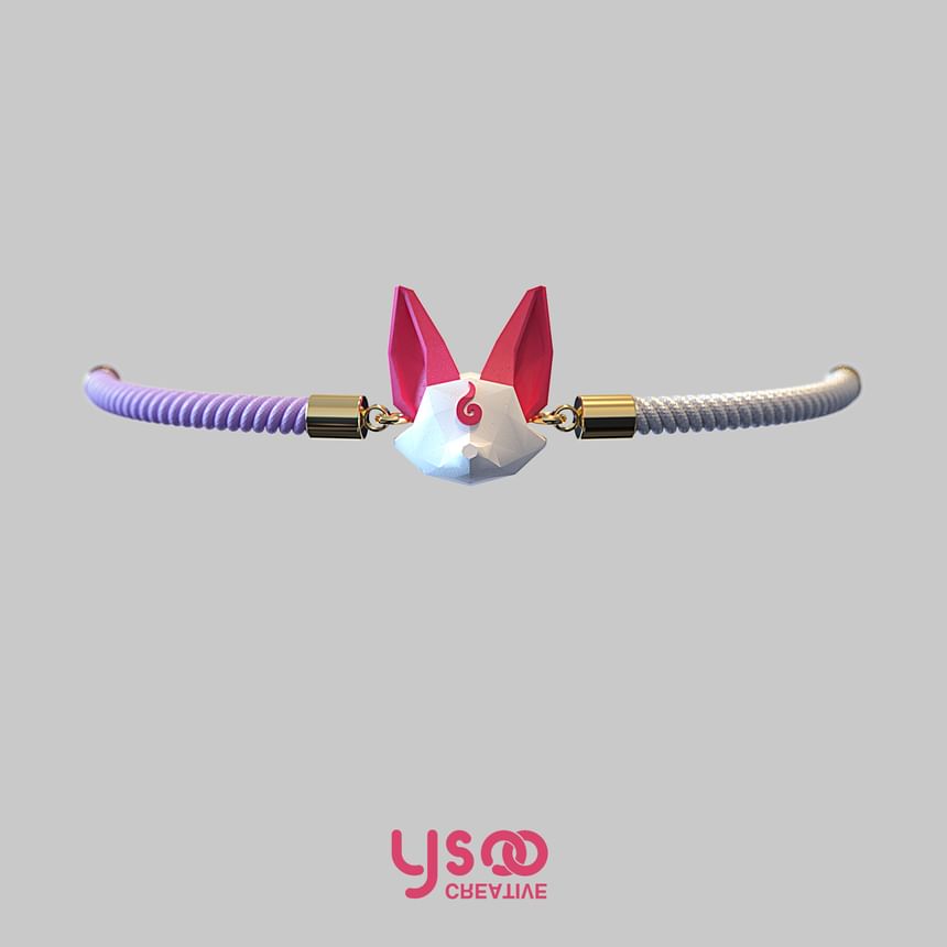 Poly Cord Low Fox Bracelet Acrylic