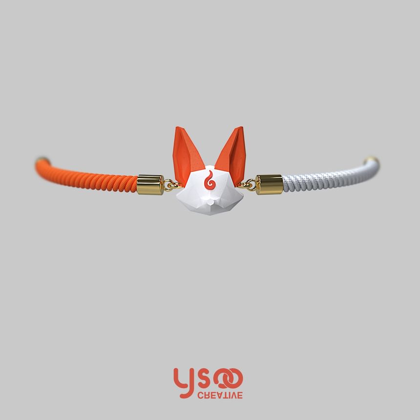 Poly Cord Low Fox Bracelet Acrylic