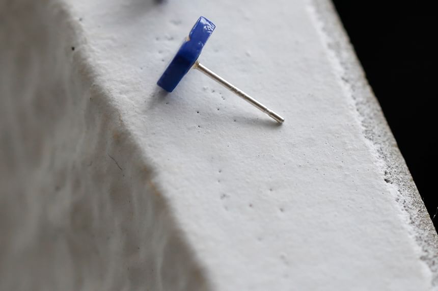 Stud Earring Ceramic Square