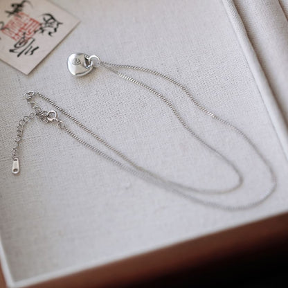 Silver Pendant Necklace Lock