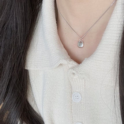 Silver Pendant Necklace Lock