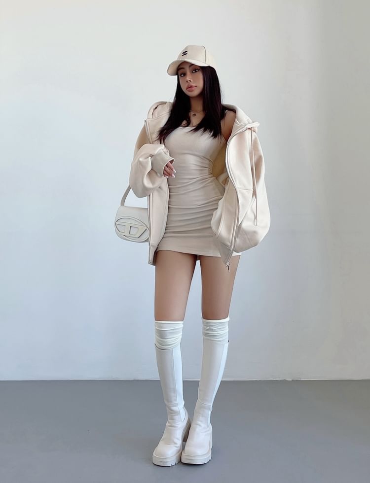 Padded Mini Sheath Dress