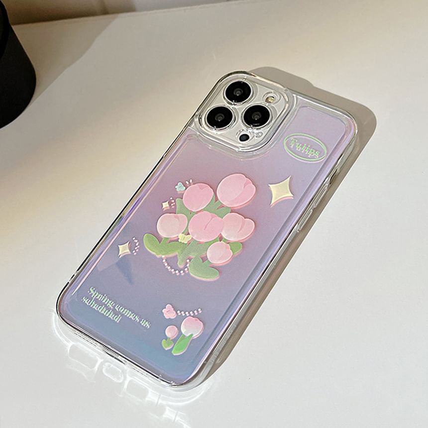 Holographic Case Phone Tulip