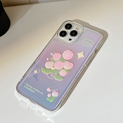 Holographic Case Phone Tulip