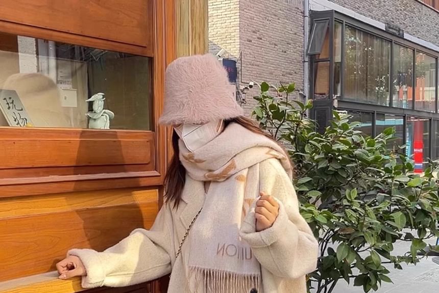 Double Breasted Plain Long Coat