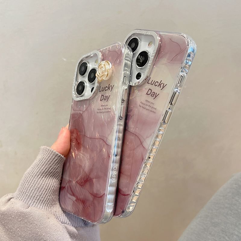 Print Phone Floral Case Marble