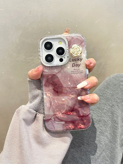 Print Phone Floral Case Marble