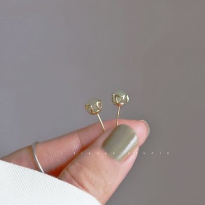 Earring Stud Sterling Bead Silver