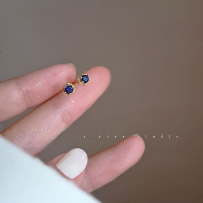 Stud Silver Sterling Earring Rhinestone