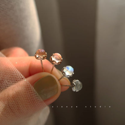 Stud Silver Gemstone Earring Sterling Faux