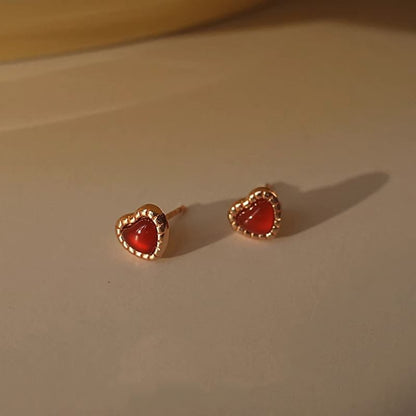 Heart Silver Sterling Stud Earring