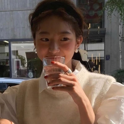 Earring Faux Stud Sterling Pearl Silver