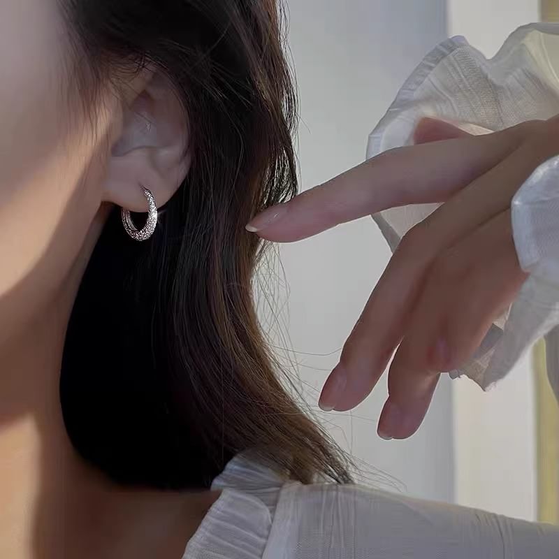 Earring Designs) (Various Sterling Huggie Silver