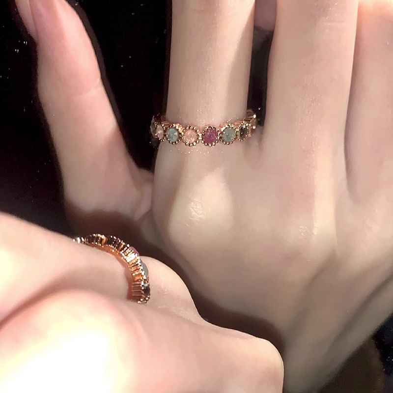 Faux Open Gemstone Ring