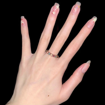 Faux Open Gemstone Ring