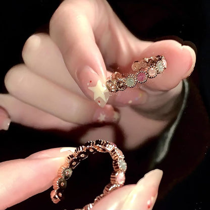 Faux Open Gemstone Ring