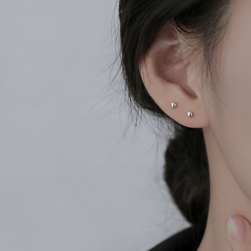 Sterling (Various Silver Designs) Stud Earring