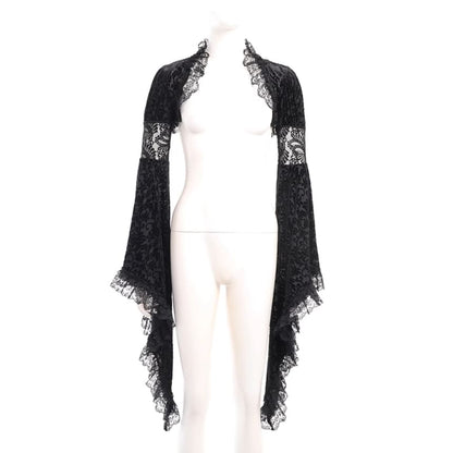 Velvet Mini Bodycon Dress & Lace Shrug