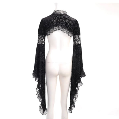 Velvet Mini Bodycon Dress & Lace Shrug