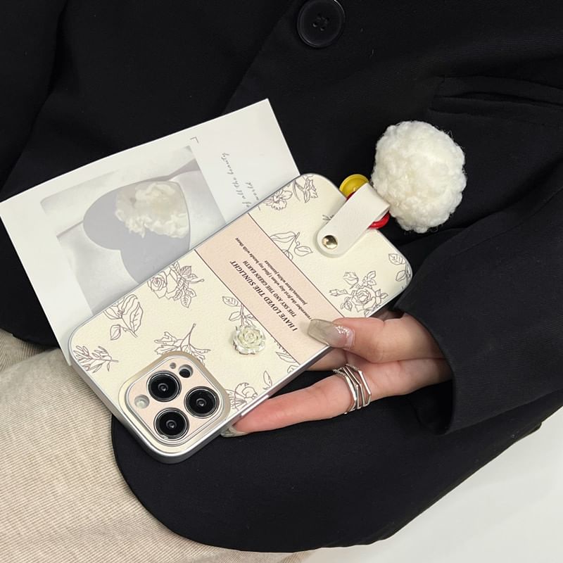 Pom Bell Case Phone Rose