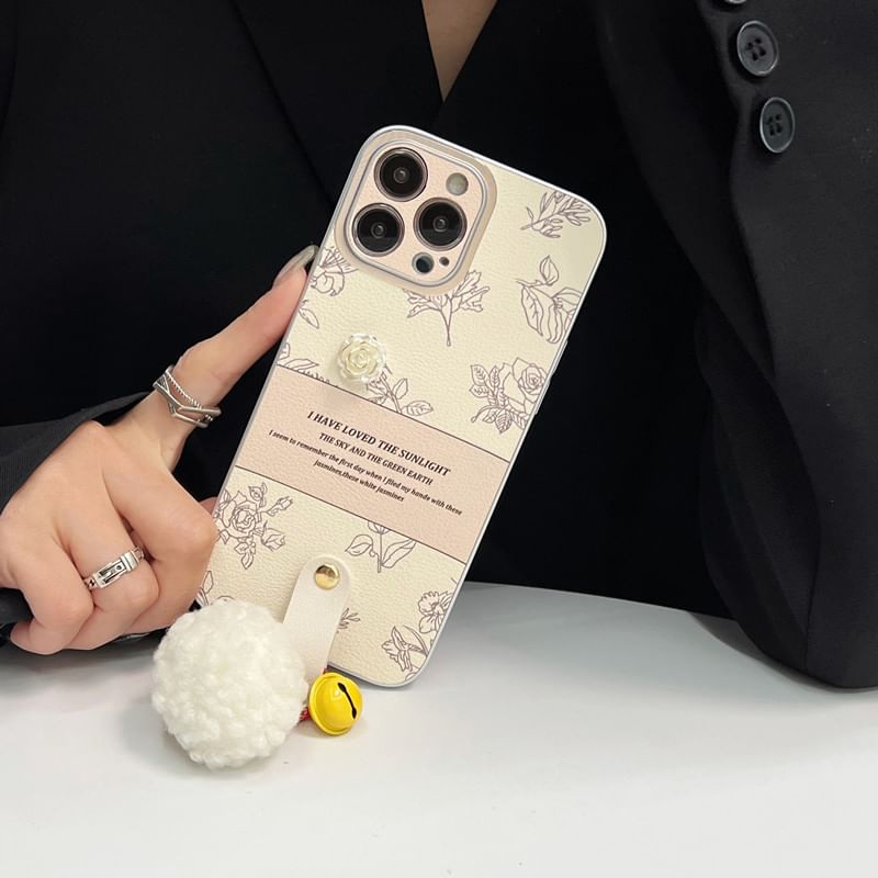 Pom Bell Case Phone Rose