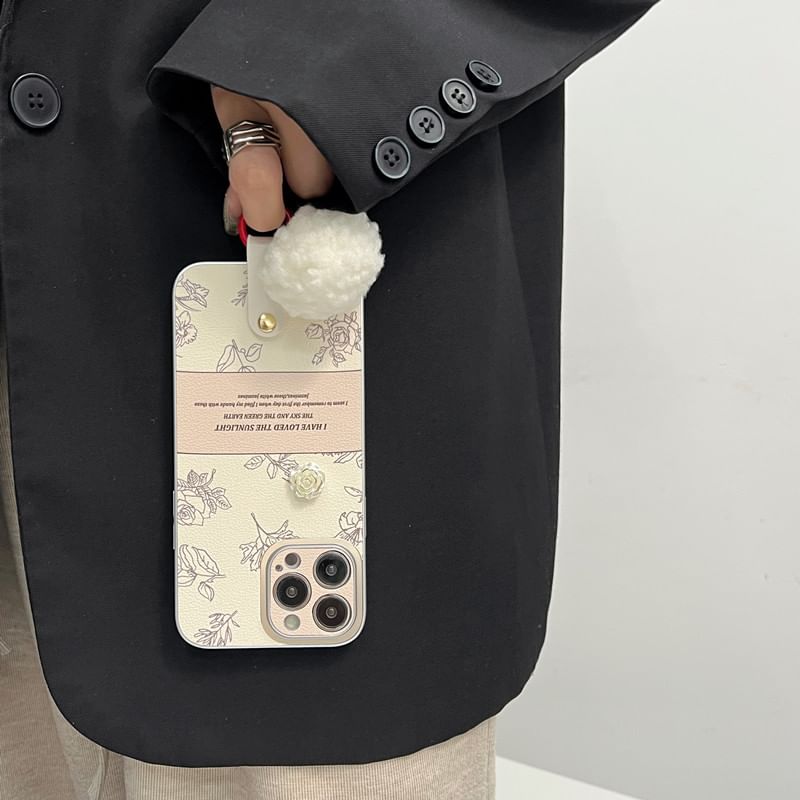 Pom Bell Case Phone Rose