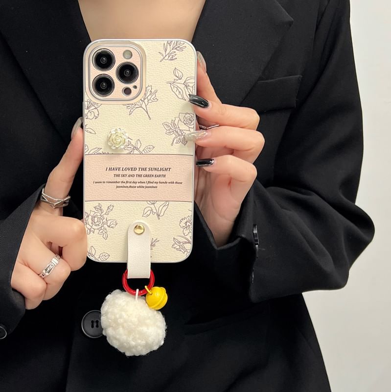 Pom Bell Case Phone Rose