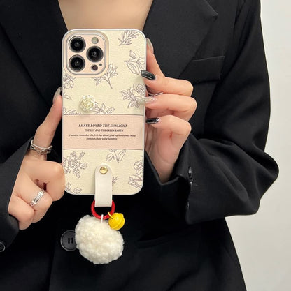Pom Bell Case Phone Rose