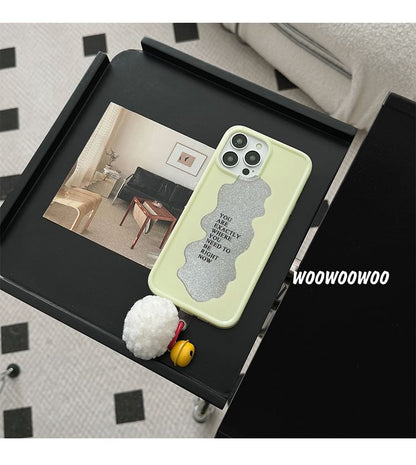 Phone Case Lettering Pom Bell