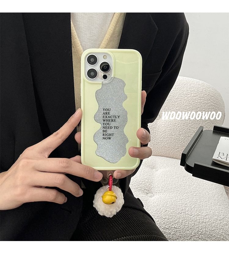Phone Case Lettering Pom Bell