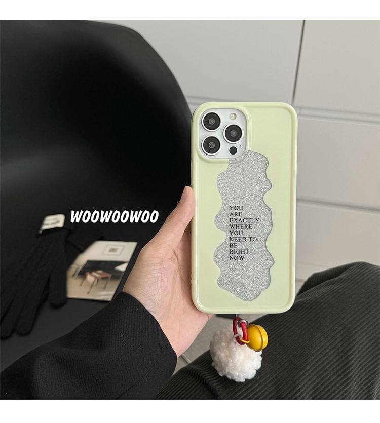 Phone Case Lettering Pom Bell