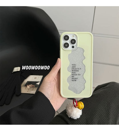 Phone Case Lettering Pom Bell