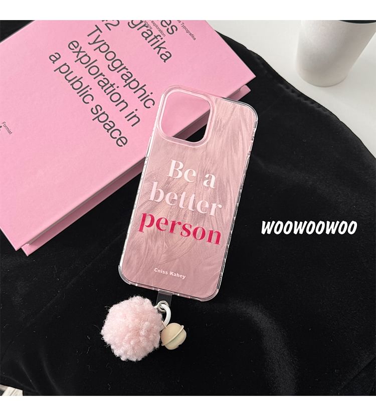Case Phone Pom Lettering Bell