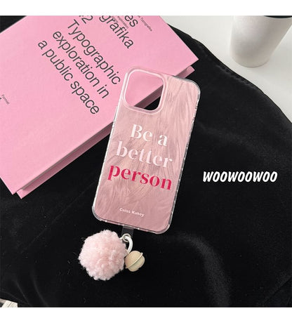 Case Phone Pom Lettering Bell