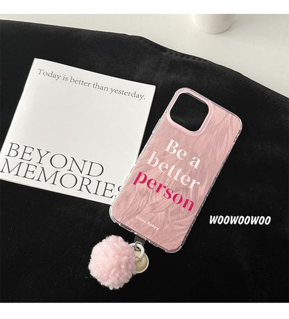 Case Phone Pom Lettering Bell