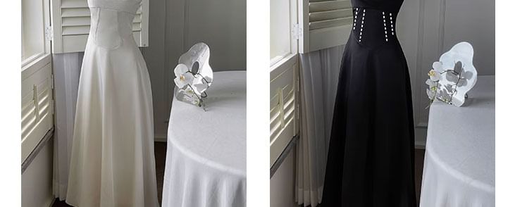 Shirred A-Line Maxi Dress