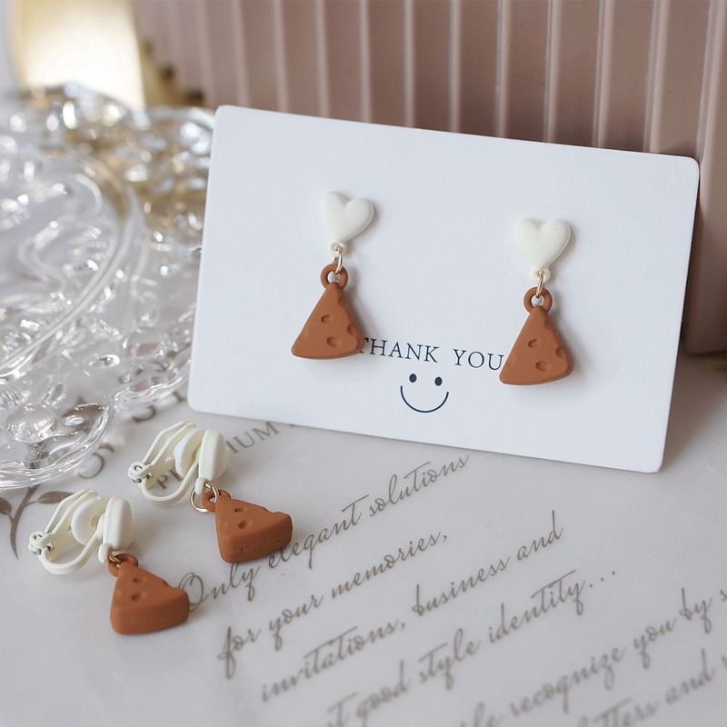 / Alloy Donut Earring Drop Cheese