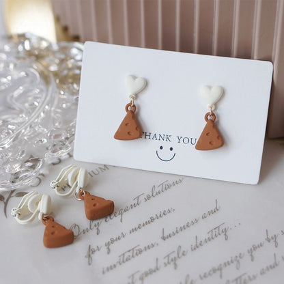 / Alloy Donut Earring Drop Cheese