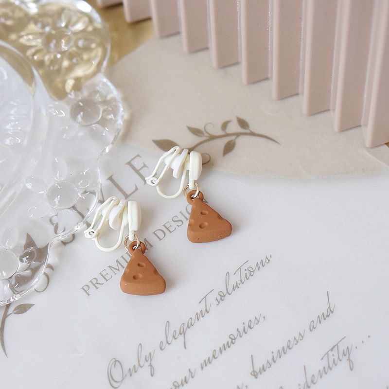 / Alloy Donut Earring Drop Cheese