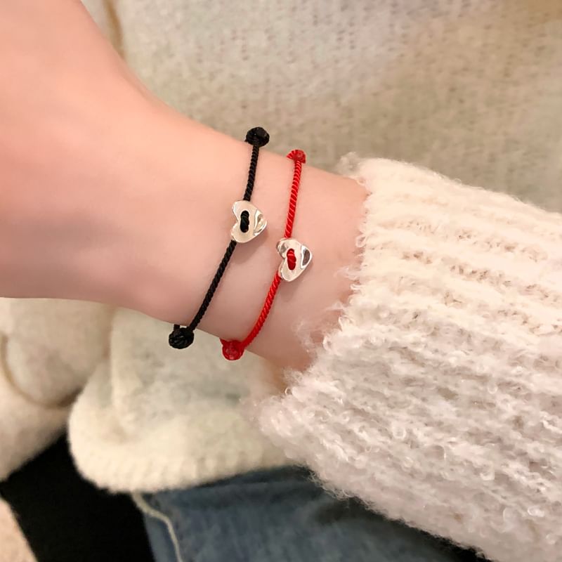 String Alloy Bracelet Heart