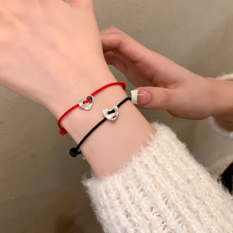 String Alloy Bracelet Heart