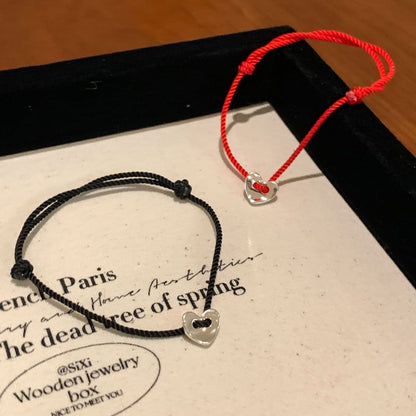 String Alloy Bracelet Heart