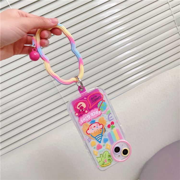 Lanyard Pad Hoop Wavy Strap Phone with