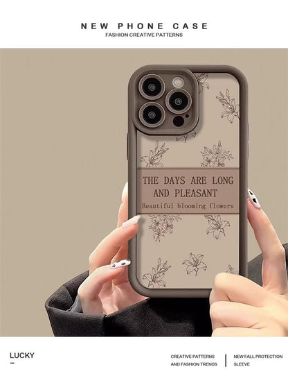 Floral Lettering Phone Case