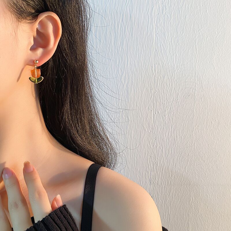 Tulip Earring Drop Alloy